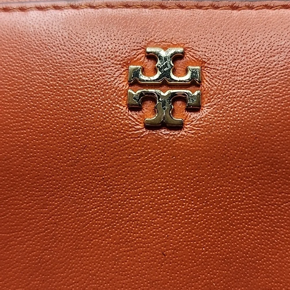 Tory Burch Burnt‎ Orange Leather Wallet With COA